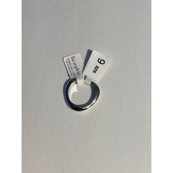 Lia Sophia Ring Size 6 Sliver Plated - Picture 4 of 7